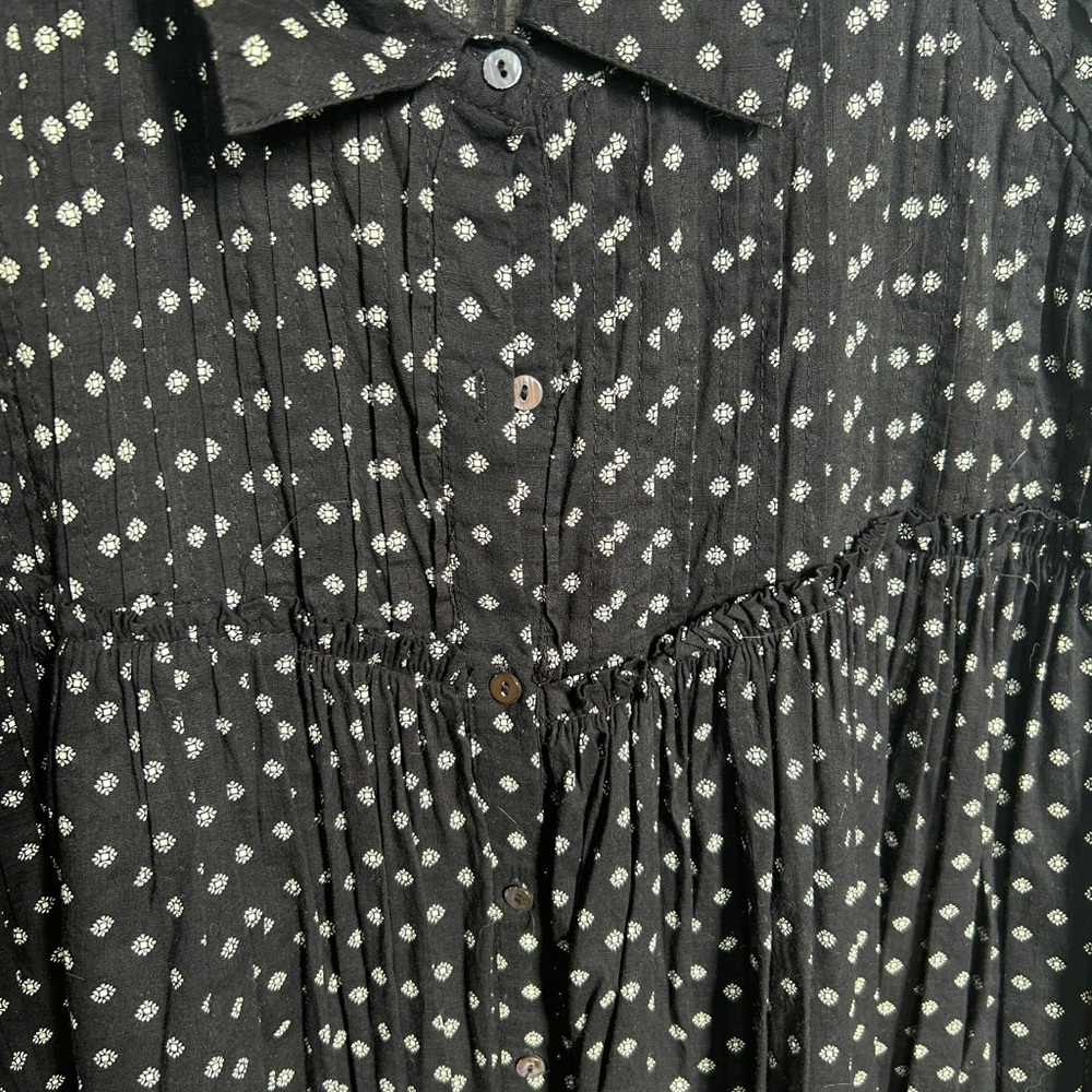 Free People Black Mini Dress with White Dot Print - Picture 3 of 8